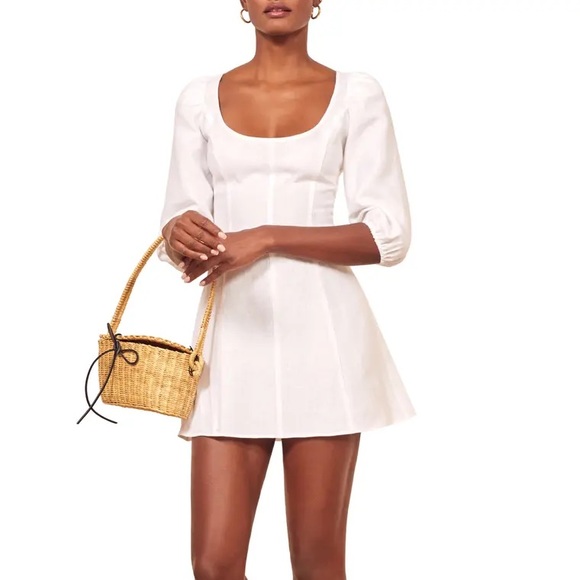 reformation maxine linen mini dress - Picture 4 of 4
